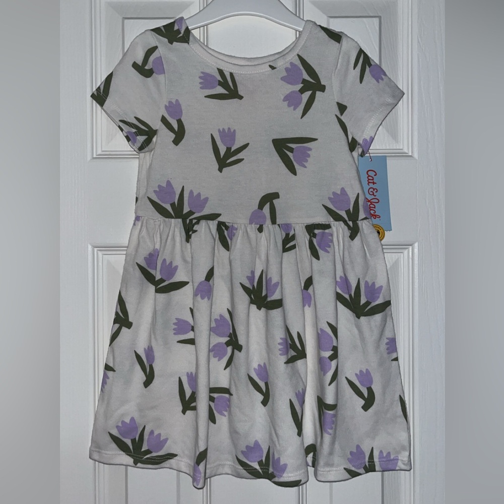 Cat & Jack Purple Flutter Sleeve Sundress NWT